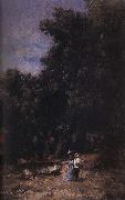 Nicolae Grigorescu In the Woods of  Fontainebleau painting